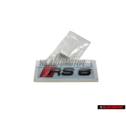 Audi Original RS6 Trasero Rotulo Insignia Emblema Negro Rojo - 4K0853740 T94