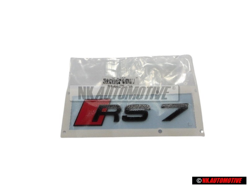 Audi Original RS7 Trasero Rotulo Insignia Emblema Negro Rojo - 4K8853740 T94