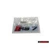Audi Original RS7 Trasero Rotulo Insignia Emblema Negro Rojo - 4K8853740 T94