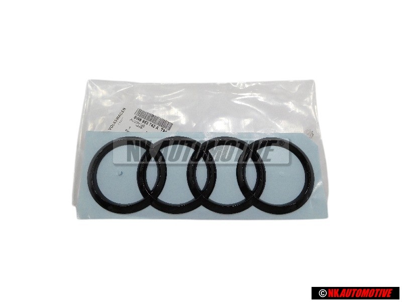 Audi Original Anillos Trasero Simbolo Insignia Emblema Negro - 8W6853742A T94