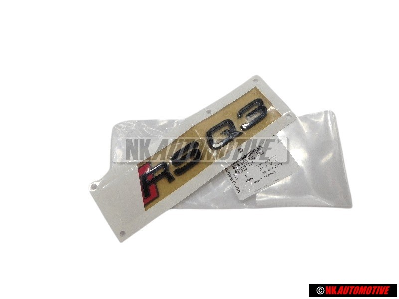 Audi Original RSQ3 Trasero Rotulo Insignia Emblema Negro Rojo - 83A853740 T94