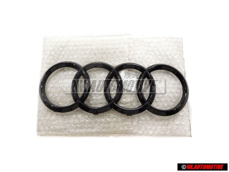 Audi Original Anillos Frente Simbolo Insignia Emblema Negro - 4M0853605 T94