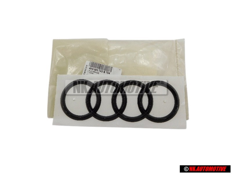 Audi Original Anillos Trasero Simbolo Insignia Emblema Negro - 4K8853742B T94