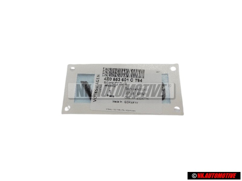 Audi Original V10 Trasero Rotulo Insignia Emblema Negro - 4E0853601C T94