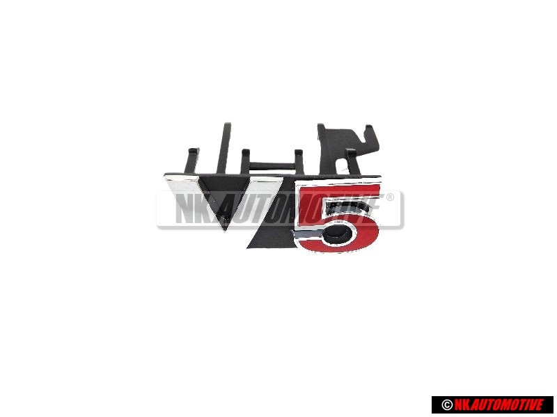 VW Original V5 Frente Rotulo Insignia Emblema Cromo Rojo - 1J6853679F