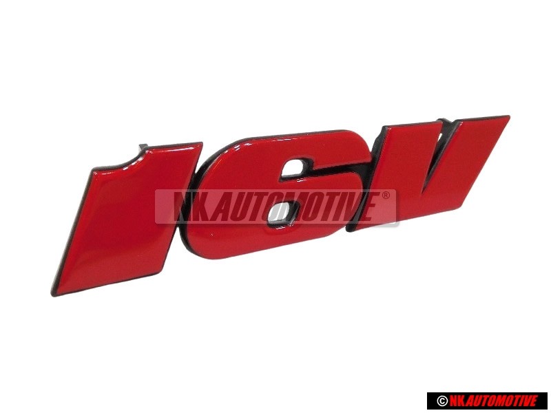 VW Original 16V Frente Rotulo Insignia Emblema Rojo - 1H6853679G