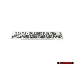 VW Original Adhesivo Unleaded Fuel Only - 251010014Q