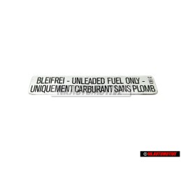 VW Original Adhesivo Unleaded Fuel Only - 251000258B