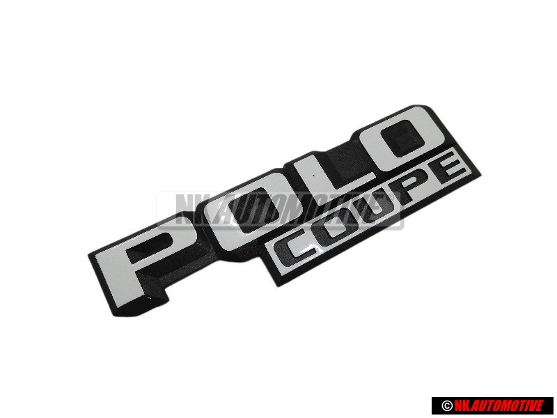 VW Original POLO COUPE Trasero Rotulo Insignia Emblema Blanco - 871853687 QK6
