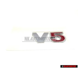 VW Original V5 Trasero Rotulo Insignia Emblema Cromo Rojo - 1J0853675ABGQF