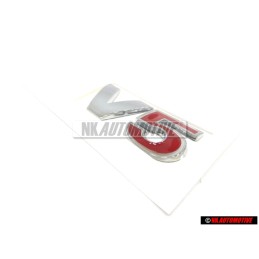 VW Original V5 Trasero Rotulo Insignia Emblema Cromo Rojo - 1J0853675ABGQF