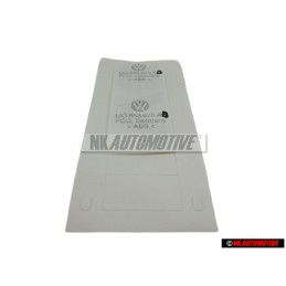 VW Original V5 Trasero Rotulo Insignia Emblema Cromo Rojo - 1J0853675ABGQF