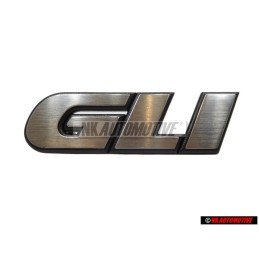 VW Original GLI Frente Rotulo Insignia Emblema Plata Cepillada - 165853679F