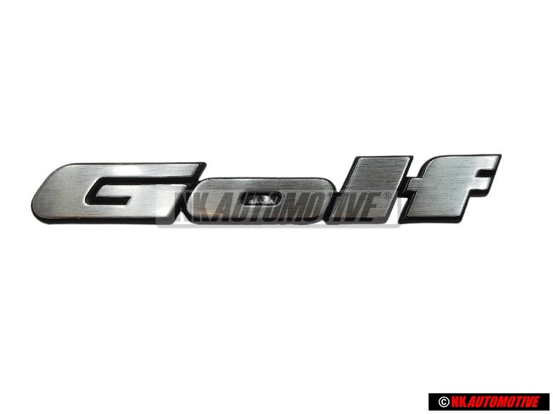 VW Original GOLF Trasero Rotulo Insignia Emblema Plata Cepillada - 191853687J