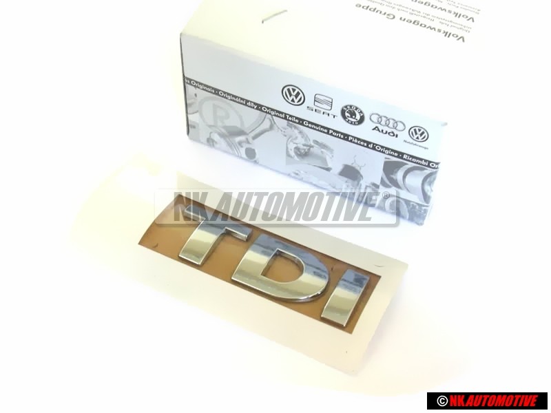 VW Original TDI Trasero Rotulo Insignia Emblema Cromo - 3B0853675AN739