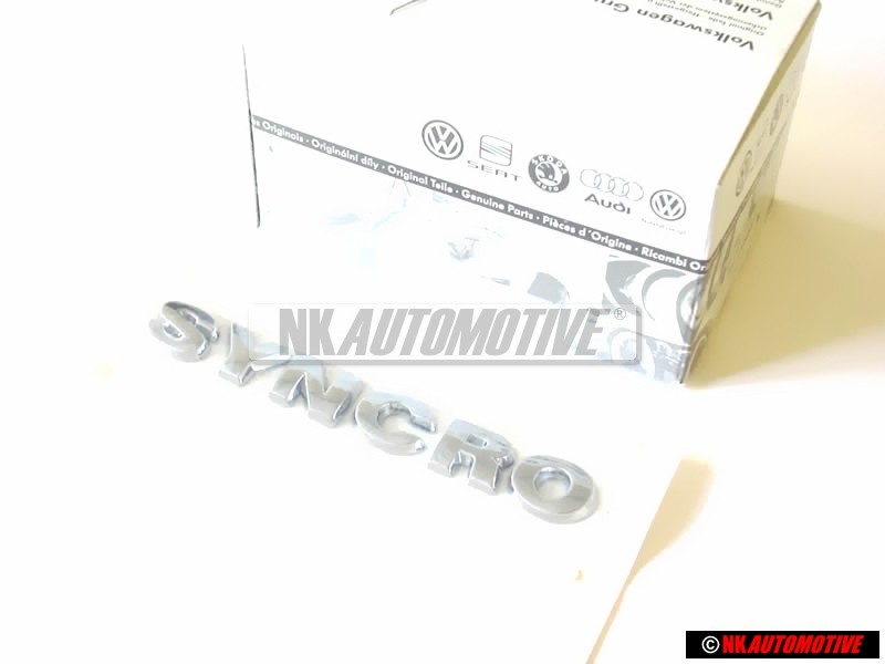 VW Original SYNCRO Trasero Rotulo Insignia Emblema Cromo - 3B0853675F 739