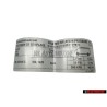 VW Original Placa De Identificacion Presion Neumatico Frio - 701010082P