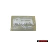VW Original Placa 'Radiocodificacion' - 893010020L