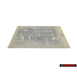 VW Original Placa 'Radiocodificacion' - 893010020L