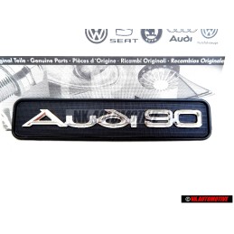 Audi Original AUDI 90 Tablero Rotulo Insignia Emblema Negro Cromo - 893853682B