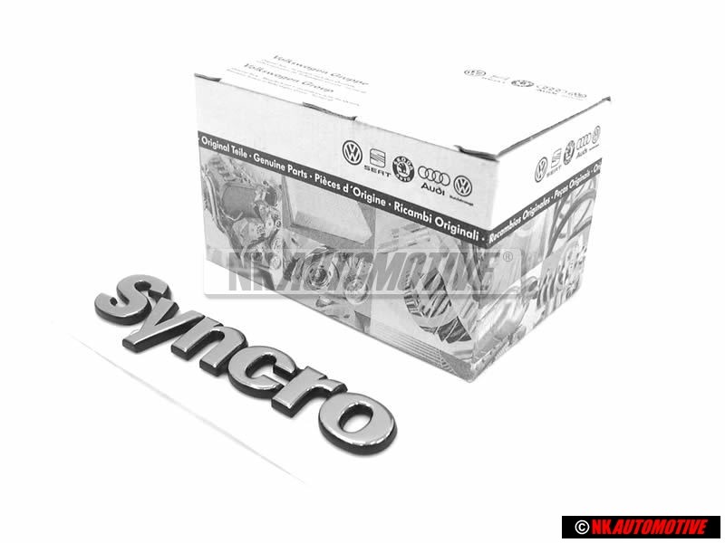 VW Original SYNCRO Trasero Rotulo Insignia Emblema Cromo - 7M0853675B Z10
