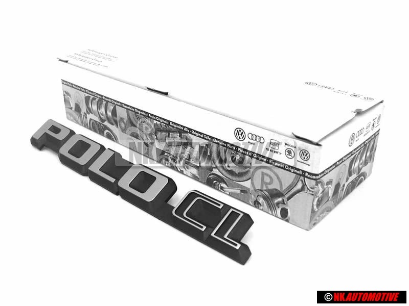 VW Original POLO CL Trasero Rotulo Insignia Emblema Plata Cepillada - 867853687F