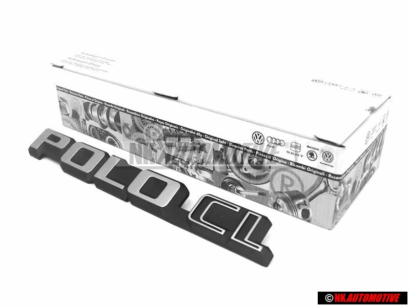 VW Original POLO CL Trasero Rotulo Insignia Emblema Plata Cepillada - 874853687A