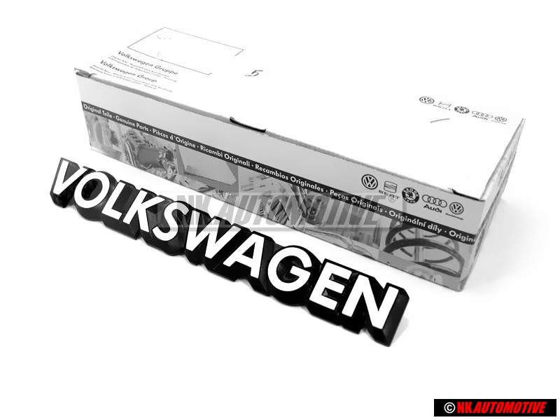 VW Original VOLKSWAGEN Trasero Rotulo Insignia Emblema Blanco - 321853685C QK6