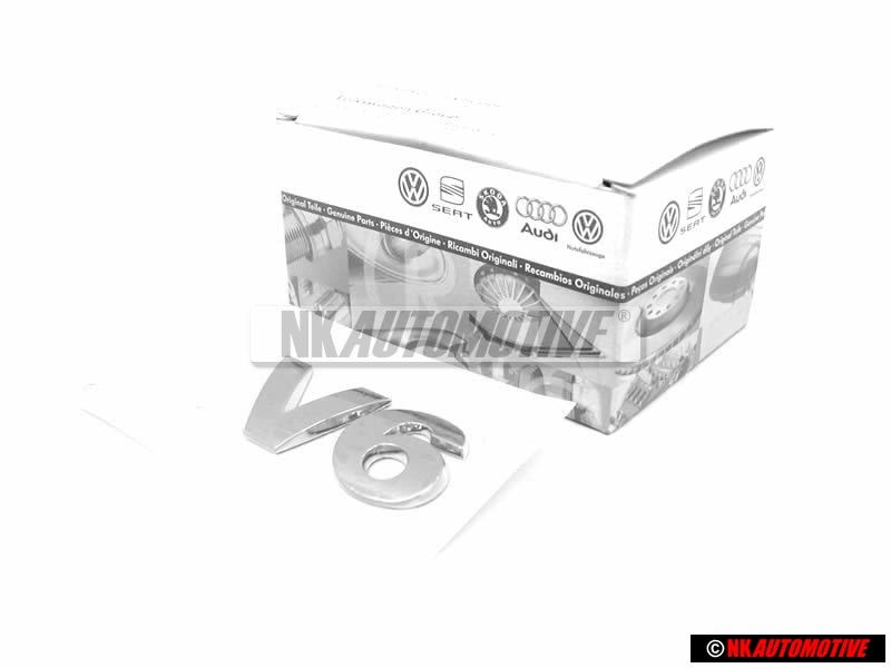 VW Original V6 Trasero Rotulo Insignia Emblema Cromo - 3B0853675C 739