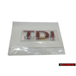 VW Original TDI Trasero Rotulo Insignia Emblema Rojo - 1J0853675ACGQF