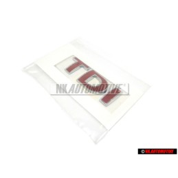 VW Original TDI Trasero Rotulo Insignia Emblema Rojo - 1J0853675ACGQF
