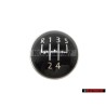 VW Original 5-Velocidades Palanca De Cambio Emblema Negro Cromo - 1K0711144H