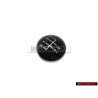 VW Original 5-Velocidades Palanca De Cambio Emblema Negro Cromo - 1K0711144H