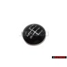 VW Original 5-Velocidades Palanca De Cambio Emblema Negro Cromo - 1K0711144H