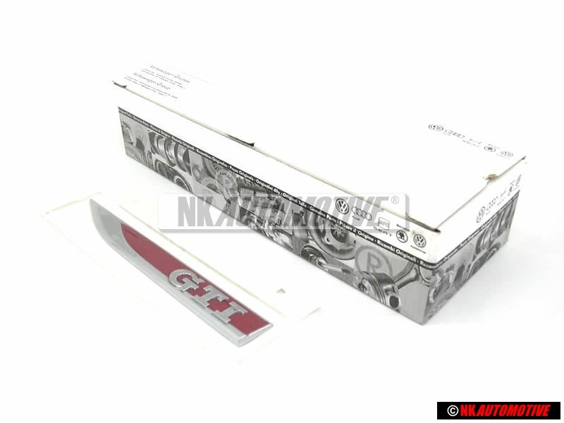 VW Original GTI Lado Rotulo Insignia Emblema Cromo Rojo - 5G0853688L JZQ