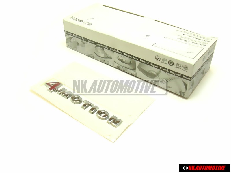 VW Original 4MOTION Trasero Rotulo Insignia Emblema Cromo Rojo - 3B0853675AEGQF