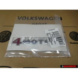 VW Original 4MOTION Trasero Rotulo Insignia Emblema Cromo Rojo - 3B0853675AEGQF