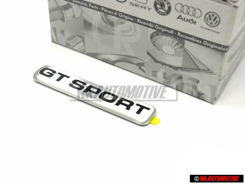 VW Original GT SPORT Lado Rotulo Insignia Emblema Plata - 1J0853688 61E