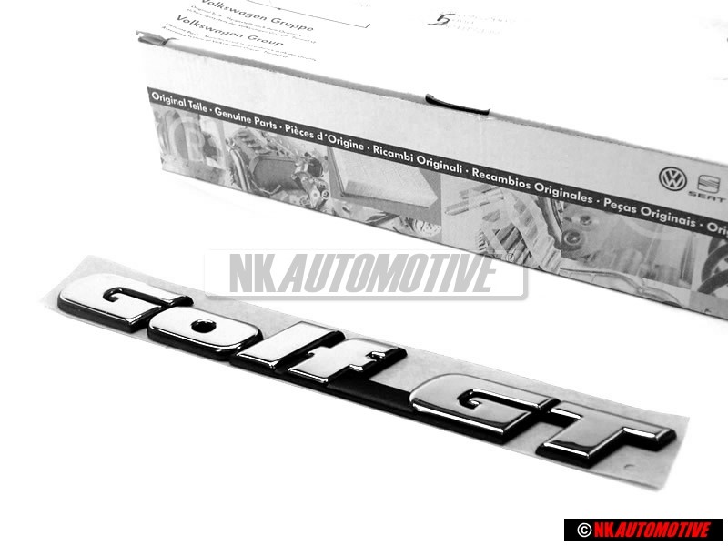 VW Original GOLF GT Trasero Rotulo Insignia Emblema Cromo - 1H6853687ACZ10