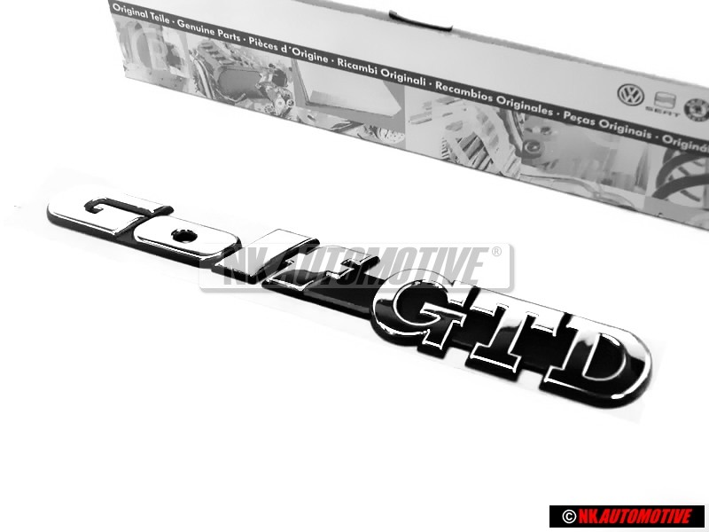 VW Original GOLF GTD Trasero Rotulo Insignia Emblema Cromo - 1H6853687AEZ10