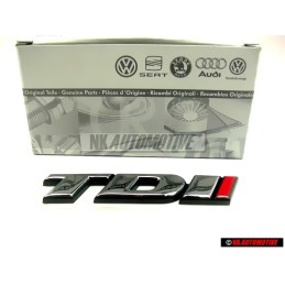 VW Original TDI Trasero Rotulo Insignia Emblema Cromo Rojo - 1H0853675E EQW