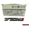 VW Original TDI Trasero Rotulo Insignia Emblema Cromo Rojo - 1H0853675E EQW