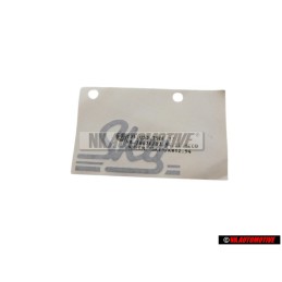 VW Original Rotulo Autoadhesivo Gris Metalizado - 191853750F 1ZH