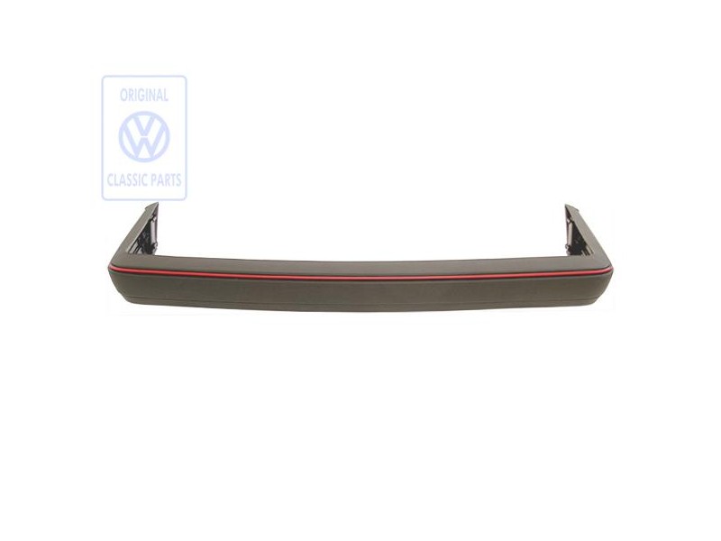 VW Original Paragolpes Con Soporte Y Revestimiento Grafito/Rojo - 165807301H QS1