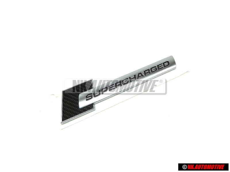 Audi Original SUPERCHARGED Lado Rotulo Insignia Emblema Negro Cromo - 4F0853601
