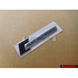 Audi Original SUPERCHARGED Lado Rotulo Insignia Emblema Negro Cromo - 4F0853601