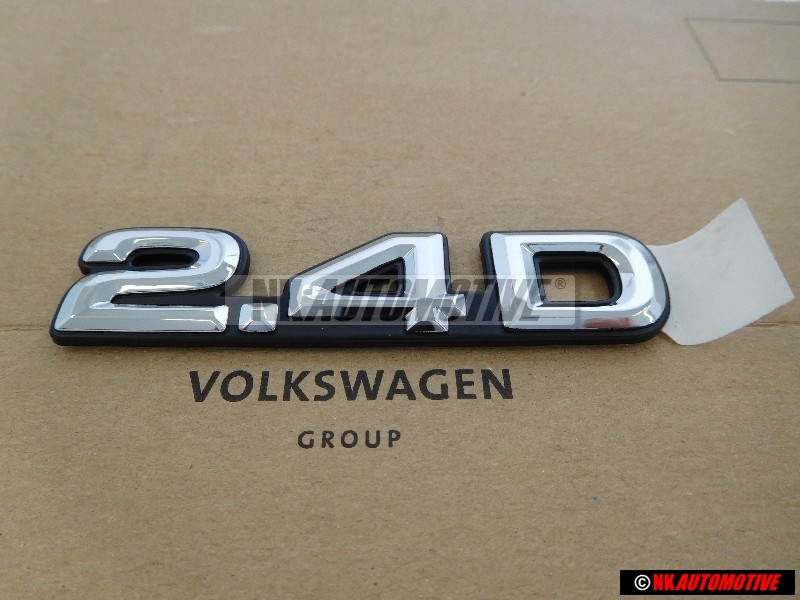 VW Original 2.4D Trasero Rotulo Insignia Emblema Cromo - J7535189126