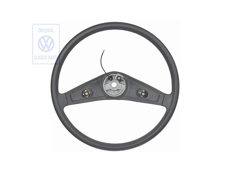 VW Original Volante Almohadillado Negro Satinado - 171419655A 01C