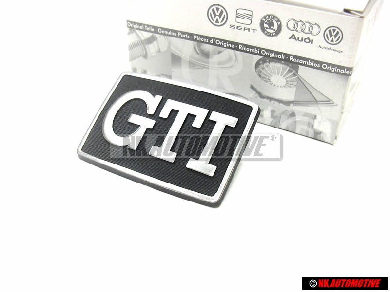 VW Original GTI Lado Rotulo Insignia Emblema Plata Cepillada - 191853688J GX2