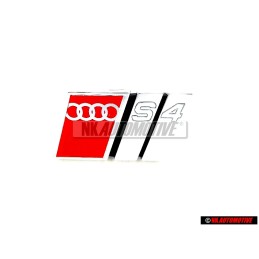 Audi Original S4 Frente Rotulo Insignia Emblema Cromo Rojo - 8D0853736C 2ZZ
